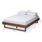 Baxton Studio Liliya Walnut Brown Finished Wood Full Size Platform Bed Frame 156-9410 - alternate 9